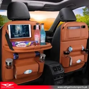 Seat Organizer Leather Brown