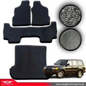 Toyota Land Cruiser FJ80 Carpet Floor Mat Special Black/Gray Model 1991-1997