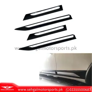 Toyota Fortuner Door Molding Mat Black with Chrome V2 Model 2017-2021
