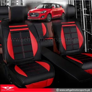 Suzuki Swift Seat Cover Nylon Black Red Model 2022-2023