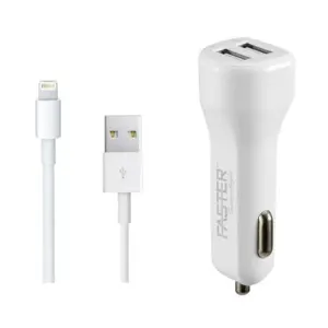 Faster Car Charger FCCT-100 Dual Port 2.4AMax