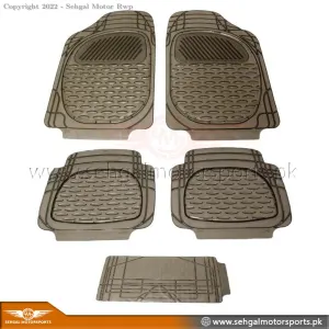 Universal Floor Mat PVC Rubber Smoke (5PC)