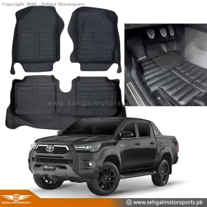 Toyota Hilux Revo 5D Floor Mats Black3pcs Model 2016- 2021