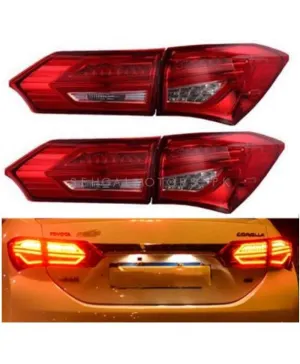 Toyota Corolla Back Light Red And White Model 2014-2021