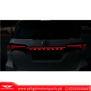 Toyota Fortuner Back Garnish with LED Red Model 2016-2021