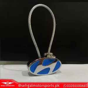 Hyundai Metal Car Badge Blue Key Chain