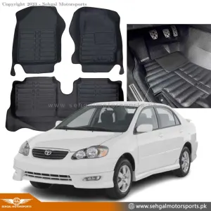 Toyota Corolla 5D Floor Mat Black 3pcs Model 2008-12