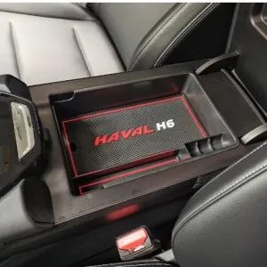 Haval H6 Arm Rest Organizer ( Black/Red )