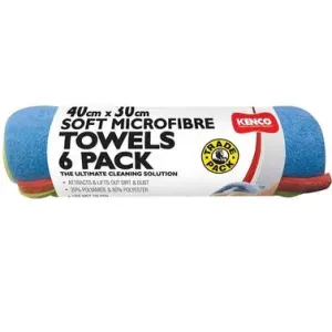 Kenco Cleaning Towel - Pack of 6 Soft Microfiber