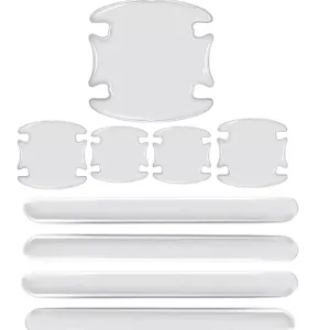 Universal Transparent Door Handle & Bowl Protector Without Logo (8pcs)