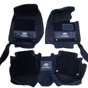 Hyundai SANTA FE 10D Floor Mats Black With Black 2023-2024