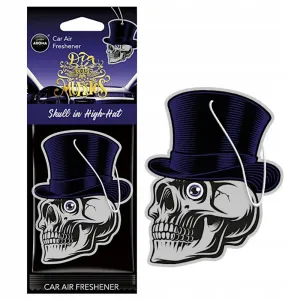 Aroma Car Air Freshener Card Los Muertos Series - Skull in High Hat