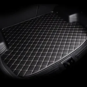 Honda City 7D Trunk Mat Black with Beige Stitch Model 2022