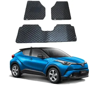 Toyota CHR. 7D Eco Floor Mat Black With Black Stitch Model 2017-2018
