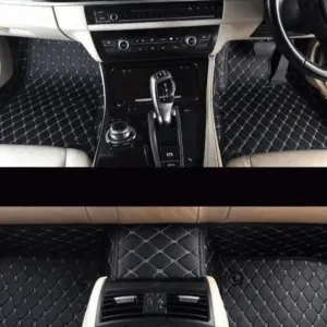 Toyota Cross 7D Eco Floor Mat Black With Beige Stitch Model 2021-2022