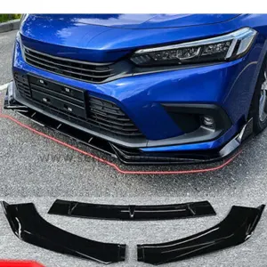 Honda Civic Front Bumper Splitter Shine Black Fiber Model 2022-2023