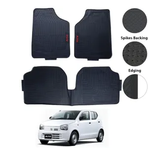 Suzuki Alto Rubber Floor Mat Black Model 2014-2019