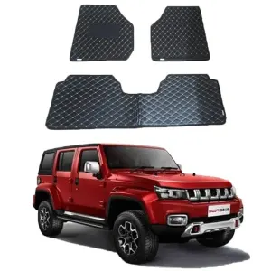 BAIC BJ40 7D Eco Floor Mat Black With Black Stitch Model 2022