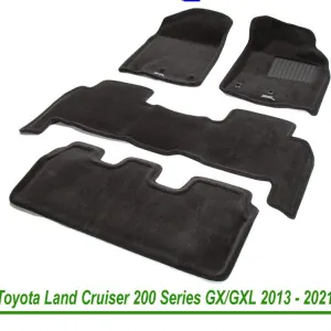 Toyota Land Cruiser FJ200 Carpet Floor Mat Irani Black/ Gray Model 2012 - 2018