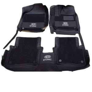 Kia Stonic 10D Floor Mat Black With Black Stitch Model 2020-2021