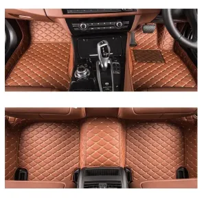 Toyota Hilux Revo 7D Floor Mat Brown with Brown 3pcs Model 2018-2021