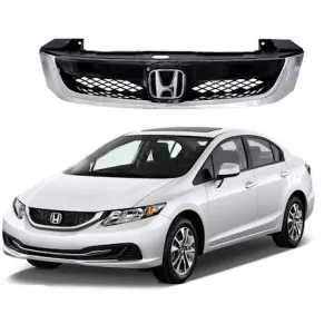 Honda civic Front Grill Black with Chrome Model 2012-2016