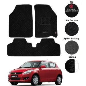 Suzuki Swift Carpet Floor Mat Black 3pcs Model 2012 - 2016 Local