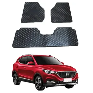 MG HS 7D Floor Mat Black With Beige Stitch 3pcs Model 2020-2021