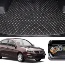 Proton Saga 7D ECO Trunk Mat Black with Red Stitch Model 2020-2022