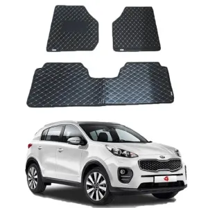 Honda Vezel 7D Eco Floor Mat Black with Black Stitch Model 2013-2021