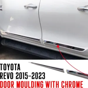 Toyota Hilux Revo Door Molding White with Chrome Model 2017-2021