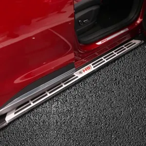 MG HS Side Side Steps With Logo  Black With Chrome Sporty Style Model 2020-2022