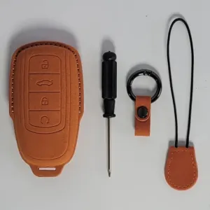 Cherry Tiggo 8 Key Cover Suede Leather with hook
