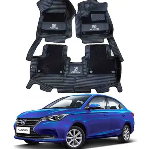 Changan Alsvin 10D Floor Mat Black with Black Model 2021-2022
