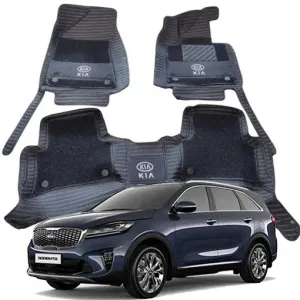 Kia Sorento 10D Floor Mats Black Model 2021-2022