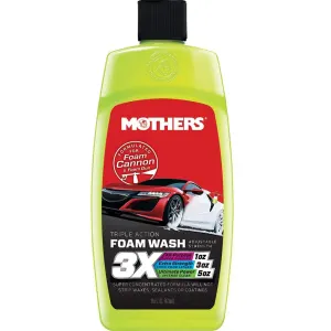 Mothers 3X Triple Action Foam Wash 16OZ (473ML) |Car Shampoo Cleaning Agent