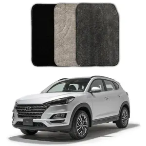 Hyundai Tucson Carpet Floor Mat Black & Beige Model 2020-2021 Local