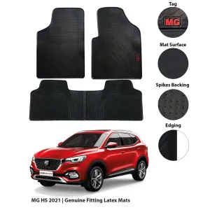 MG HS Rubber Floor Mat Black  3 Pcs - Model 2020-2021