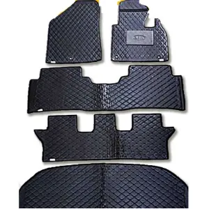 Kia Sorento 7D Back Seat Eco MAT Black with Black Stitch 2 Pcs Model 2021-2022