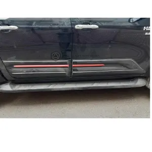Toyota Hilux Revo Door Cladding Red Line Model 2018