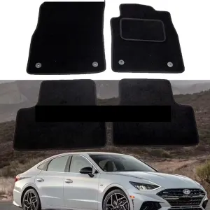 Hyundai Sonata Carpet Floor Mat Special Black 3Pc Model 2021 (AM)