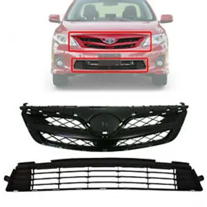 Toyota Corolla Chrome Grill Upper and Lower Model 2009-2012