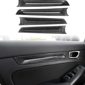 Honda Civic Inner Door Handle Trim Carbon Fiber Set Model 2022-2023