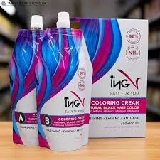 INGV HAIR COLORING CREAM 500+500ML (BLACK+DARK BROWN )