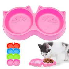 DOUBLE SIDE CAT FACE BOWL PLASTIC